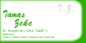 tamas zeke business card